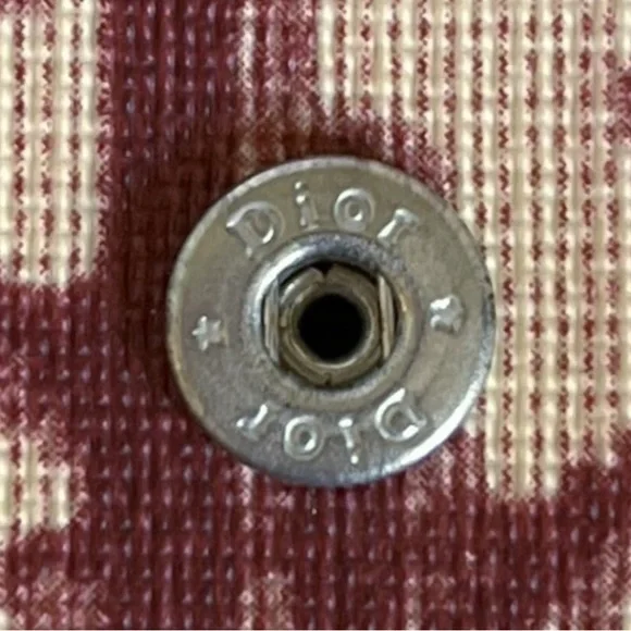 Rare VINTAGE Dior Trotter No. 1 Long Flap Wallet Red Oblique Canvas Y2K - Picture 6 of 12